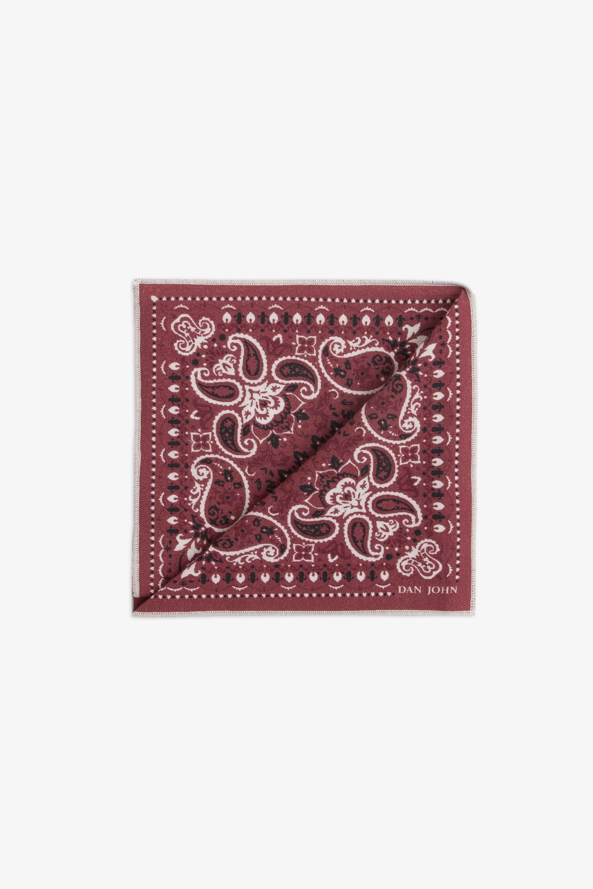 Pochette disegno cashmere bordeaux
