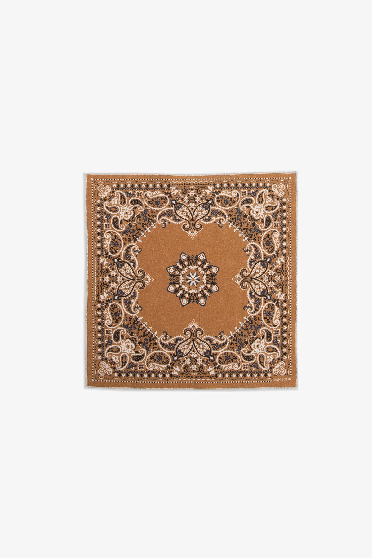 Pochette disegno cashmere ocra