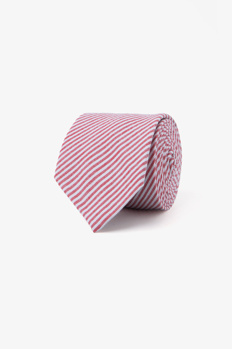 cravatta righe fantasia mattone-Dan John