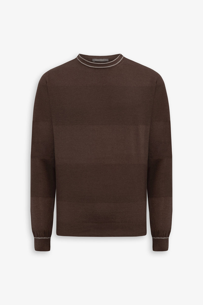 Maglia girocollo color block terra-Dan John